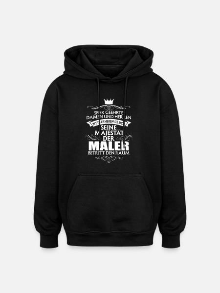 MALER - Oversized Unisex Hoodie - Schwarz