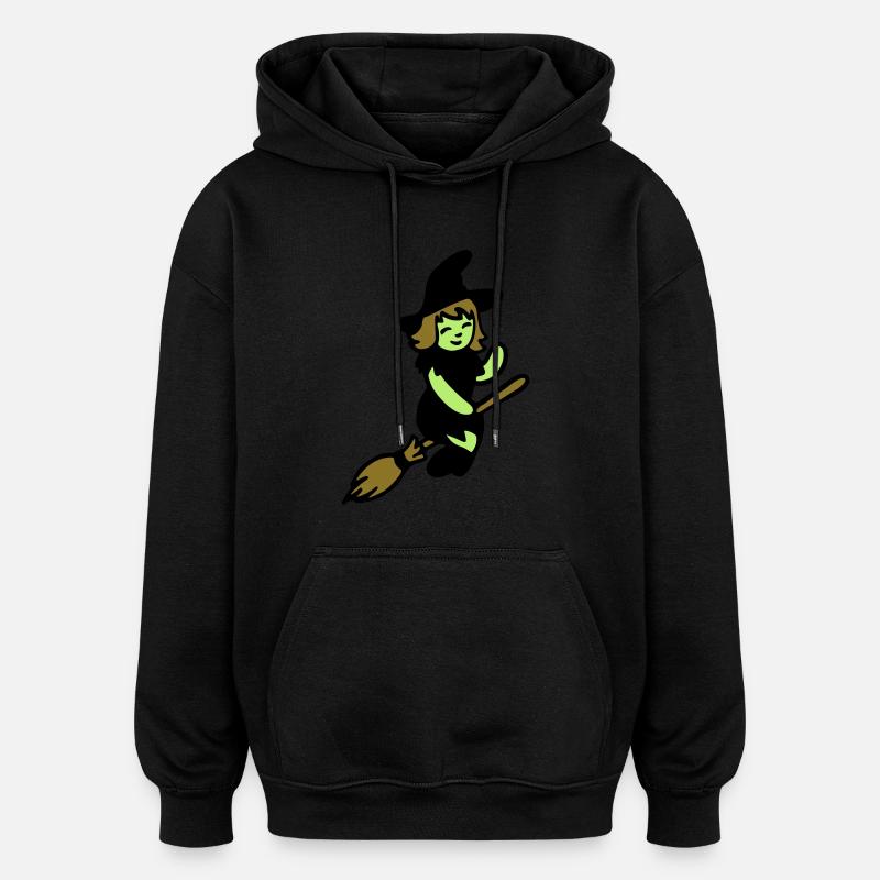 Chibi Witch - Oversized Unisex Hoodie - black