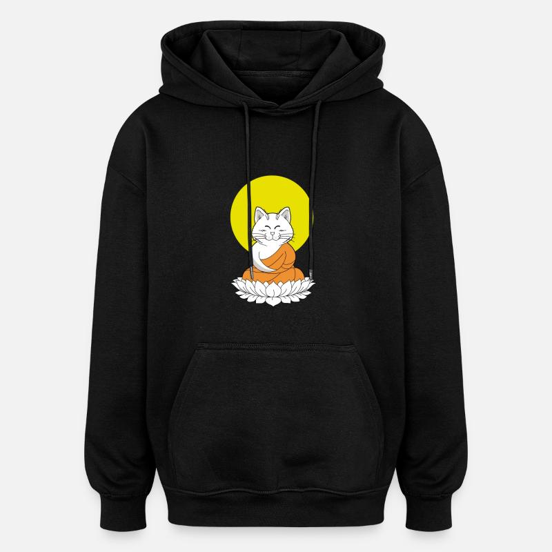 Master karin Buddha - Sweat à capuche oversize unisexe - noir
