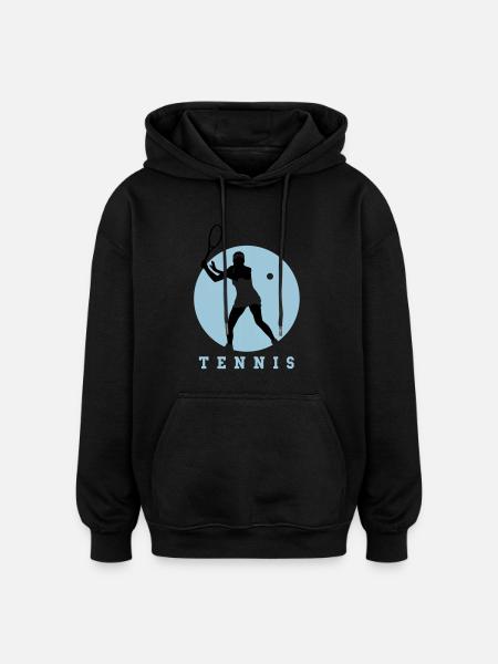 tennisspielerin_01_a_2c - Oversized Unisex Hoodie - black