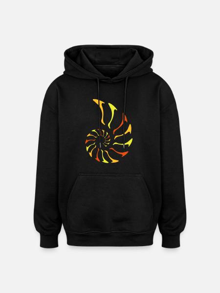 nautilus fibonacci - Oversized Unisex Hoodie - black