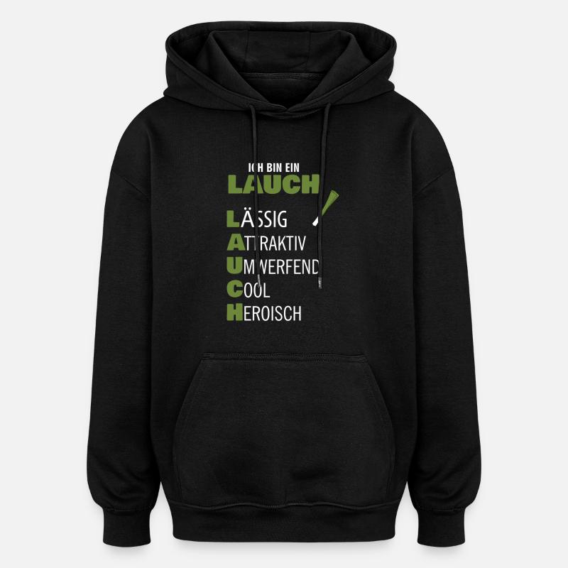 Lauch - Oversized Unisex Hoodie - Schwarz