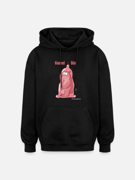 Gummibär - Oversized Unisex Hoodie - Schwarz
