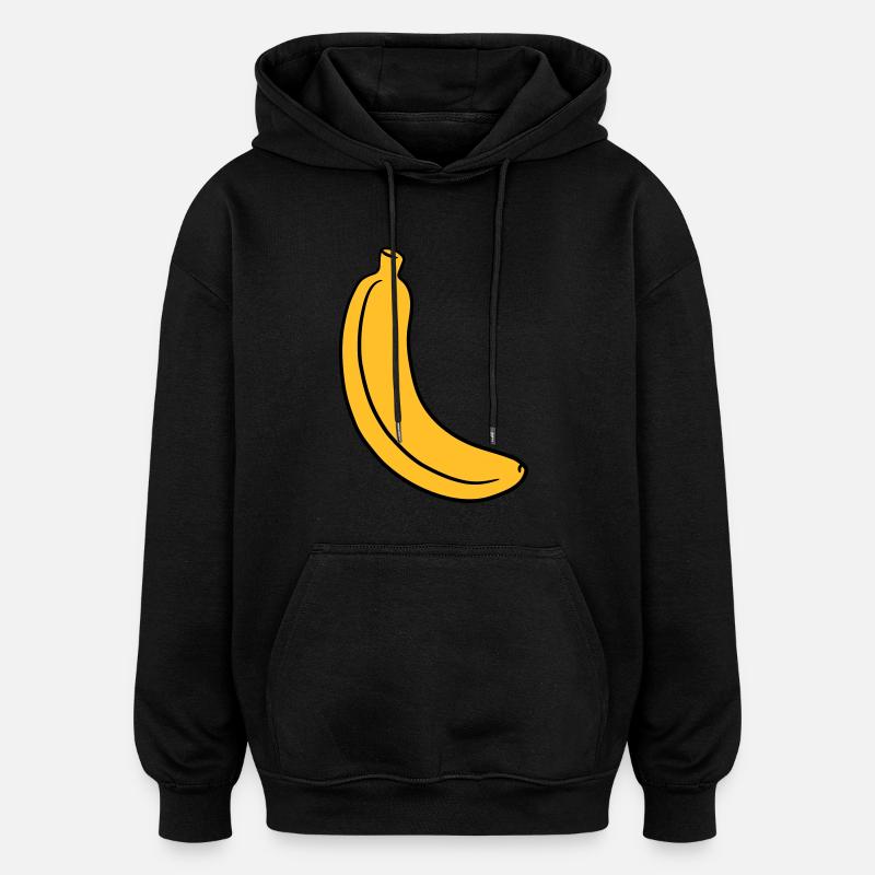 banane - Oversized Unisex Hoodie - Schwarz