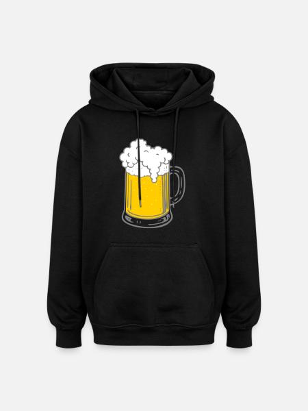 Beer - Oversized Unisex Hoodie - black