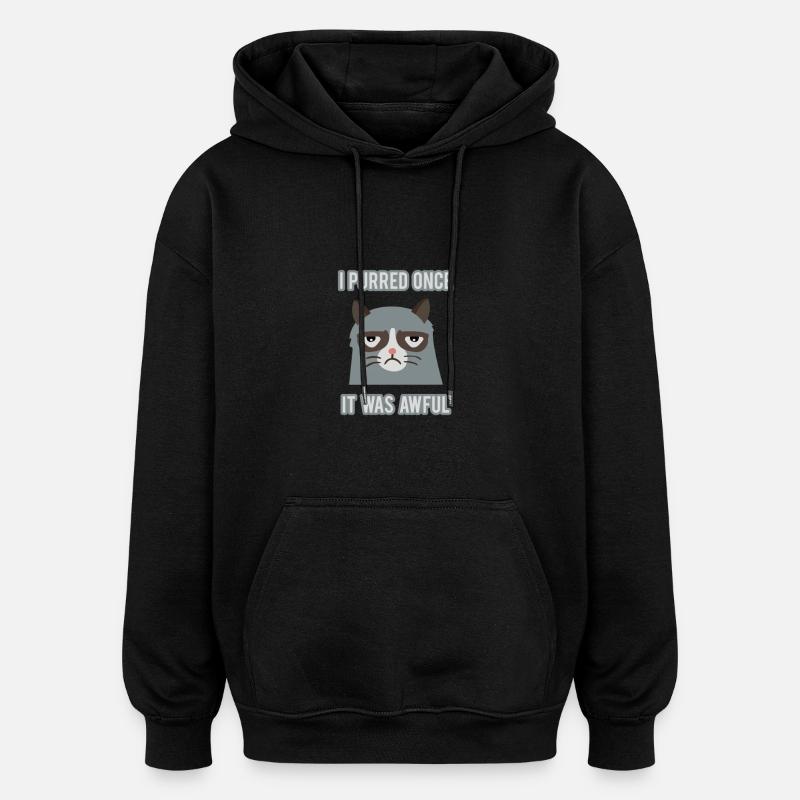 Grumpy Cat - Oversized Unisex Hoodie - black