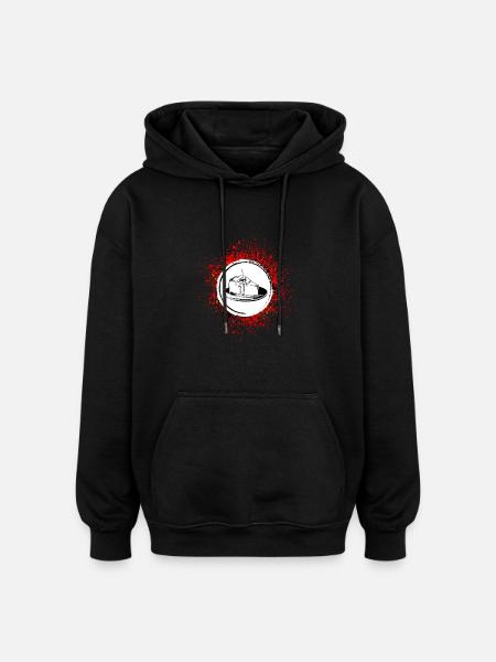 Cuisson du cheesecake - Sweat à capuche oversize unisexe - noir