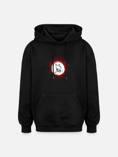 Pig Animal - Oversized Unisex Hoodie - black
