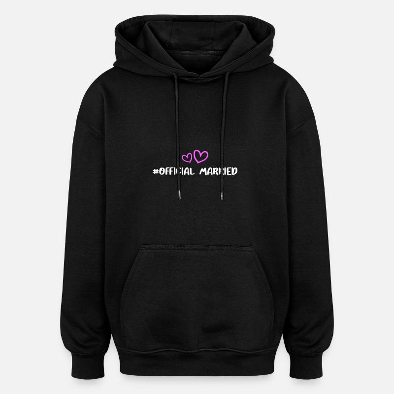 Married Hochzeit Herz - Oversized Unisex Hoodie - Schwarz
