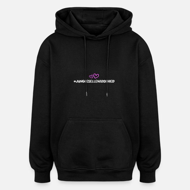 Junggesellenabschied Herz - Oversized Unisex Hoodie - Schwarz