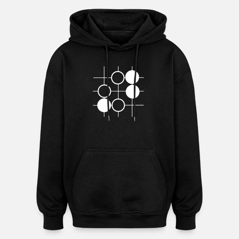 Go Brettspiel - Sweat à capuche oversize unisexe - noir