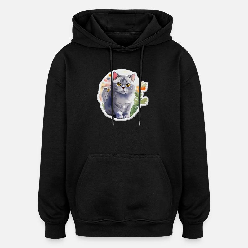 Britisch Kurzhaar - Oversized Unisex Hoodie - Schwarz