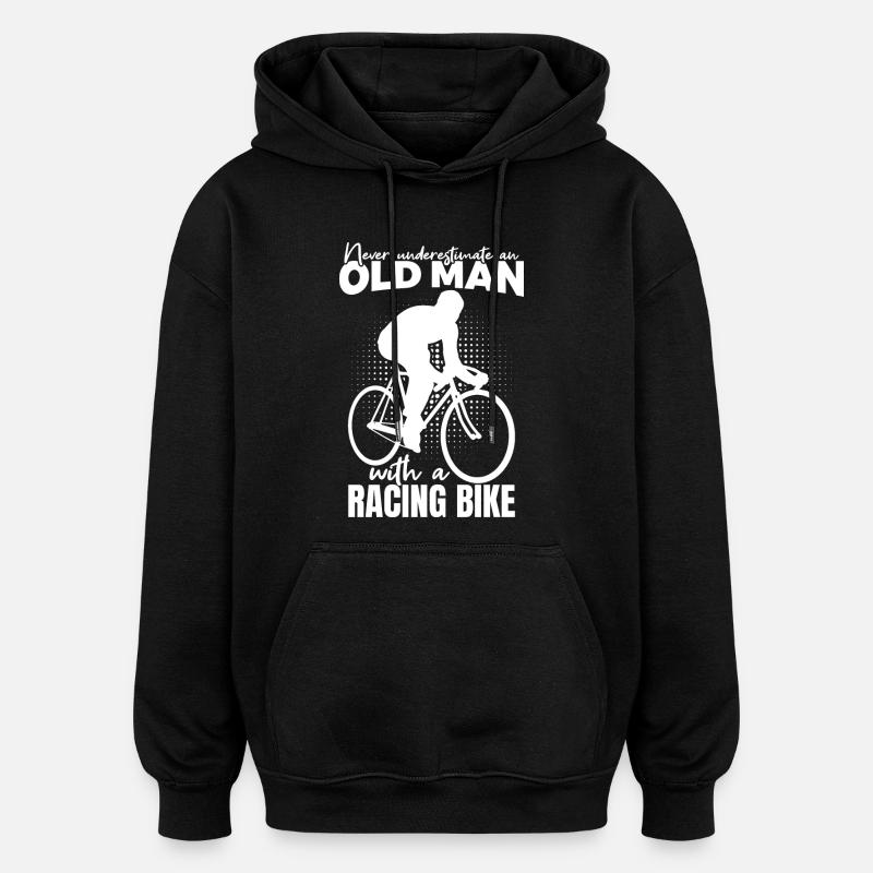 Radfahrer Großvater - Oversized Unisex Hoodie - Schwarz