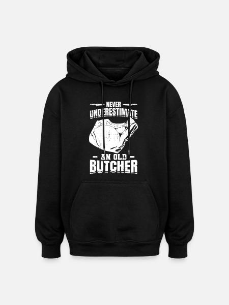 Butcher Grandfather - Oversized Unisex Hoodie - black