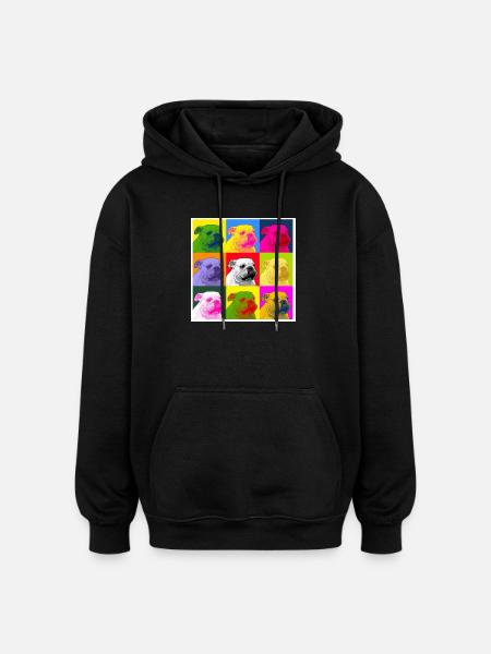 A bulldog - Oversized Unisex Hoodie - black