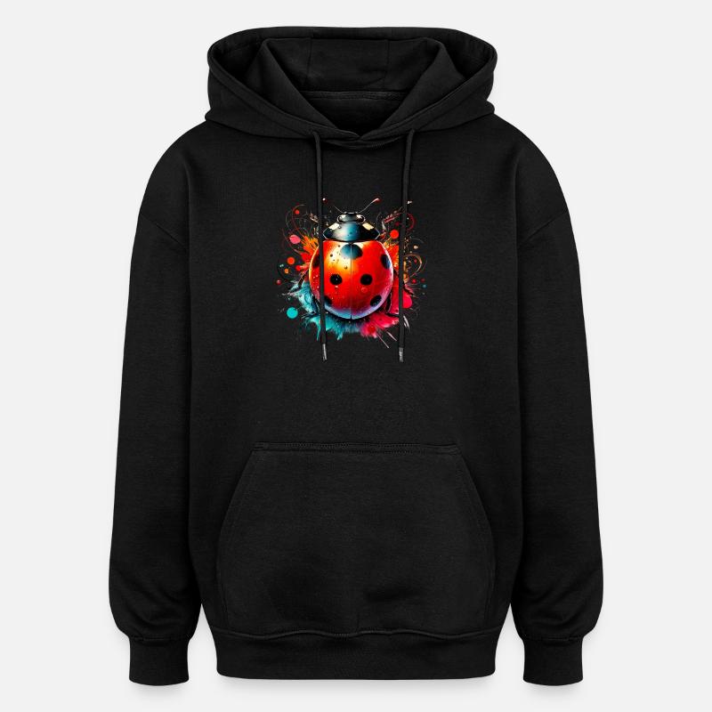 Marienkäfer - Oversized Unisex Hoodie - Schwarz