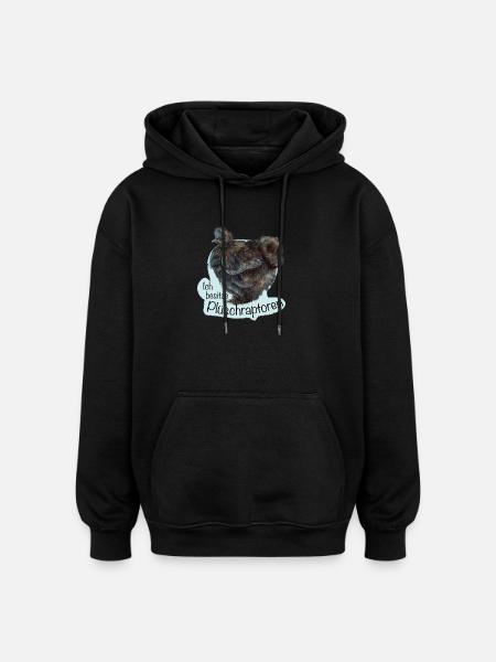 The Plush Raptors - Oversized Unisex Hoodie - black