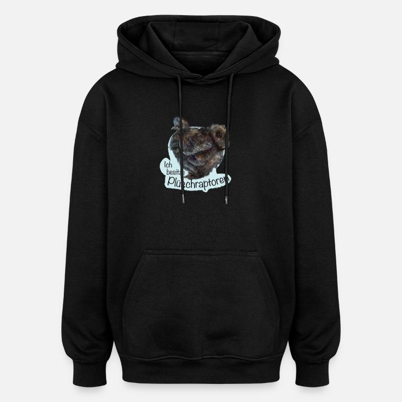 Die Plüschraptoren - Oversized Unisex Hoodie - Schwarz