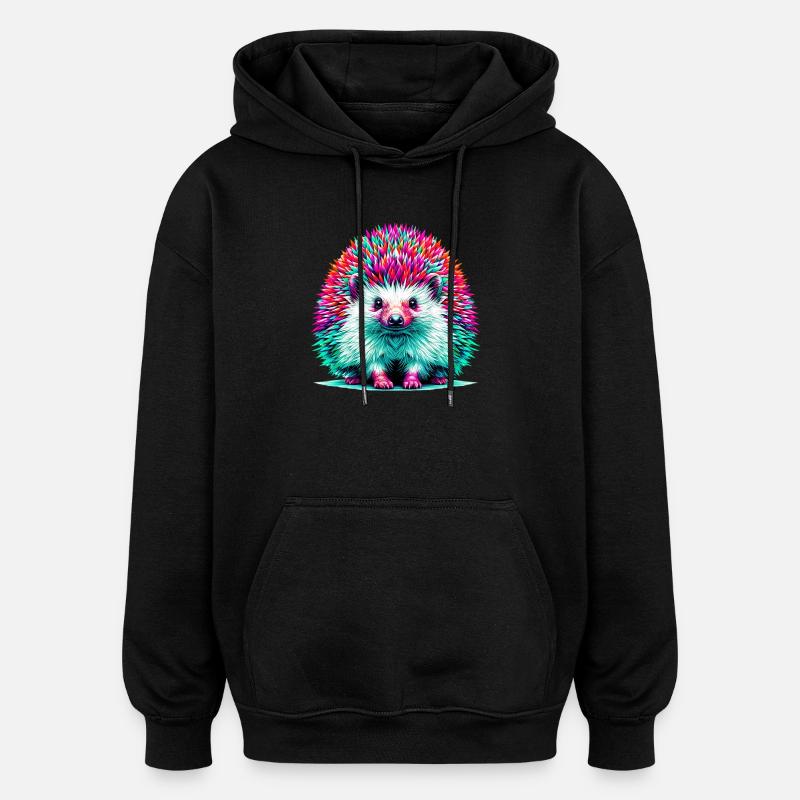 Igel - Oversized Unisex Hoodie - Schwarz