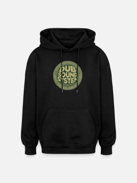 dub sound system - Sweat à capuche oversize unisexe - noir