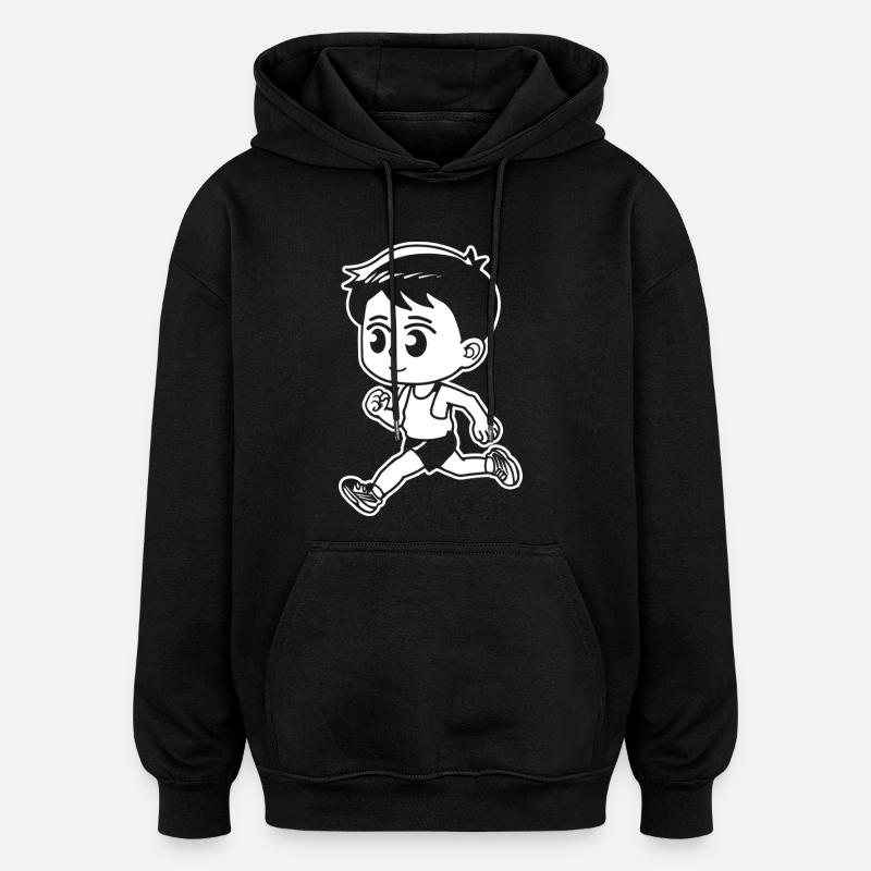 Little Runner - Oversized Unisex Hoodie - black