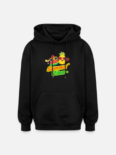 Summer Vipes - Sweat à capuche oversize unisexe - noir