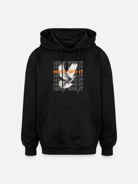 Dove of Holy Spirit - Oversized Unisex Hoodie - black
