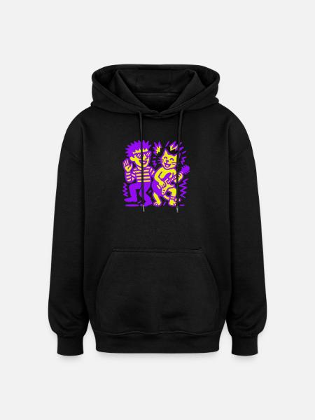 Katzenmusik - Oversized Unisex Hoodie - Schwarz