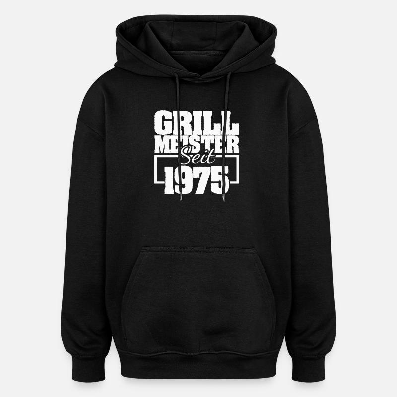 Pince à gril 1 - Sweat à capuche oversize unisexe - noir