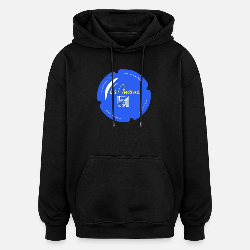 Capsule la Marne 51 - Sweat à capuche oversize unisexe - noir