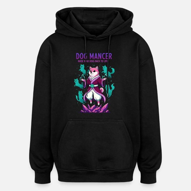 Hundemancer Hundezauberer zieht Geisthunde groß - Oversized Unisex Hoodie - Schwarz