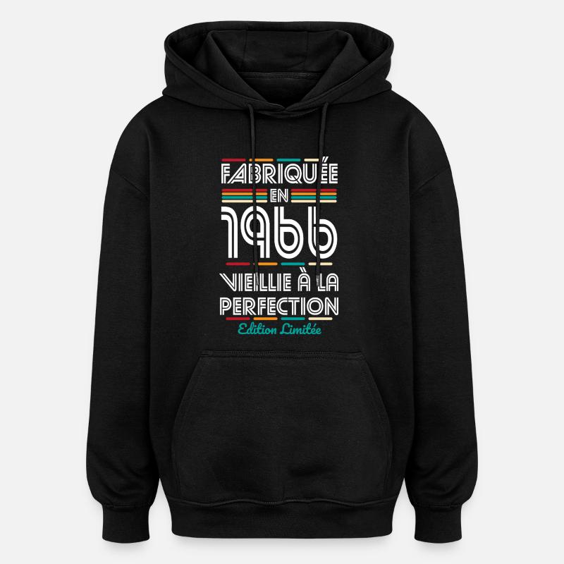 1966 – Made – Aged to perfection - Oversized Unisex Hoodie - black