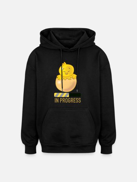 Werdende Mutter - Oversized Unisex Hoodie - Schwarz