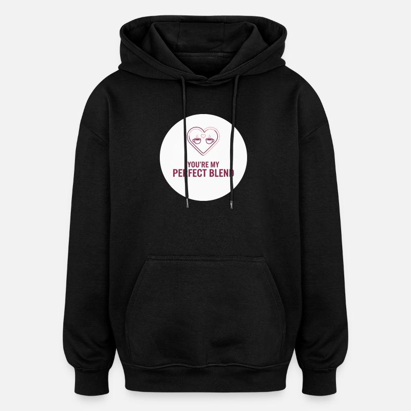 Tu es mon mélange parfait – Aimant - Sweat à capuche oversize unisexe - noir