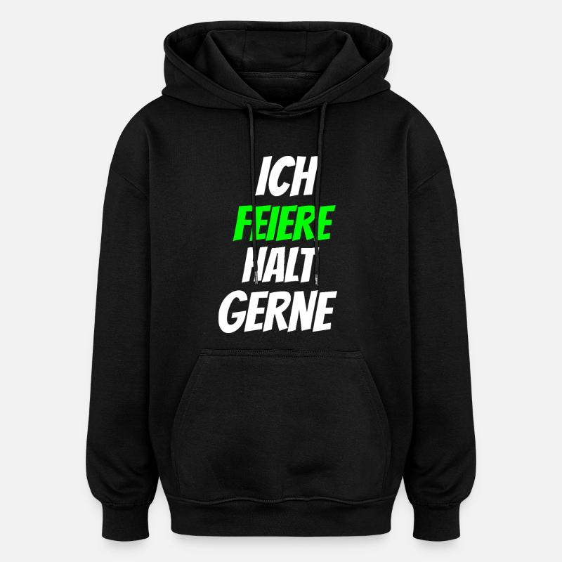 J’aime juste célébrer le néon - Sweat à capuche oversize unisexe - noir