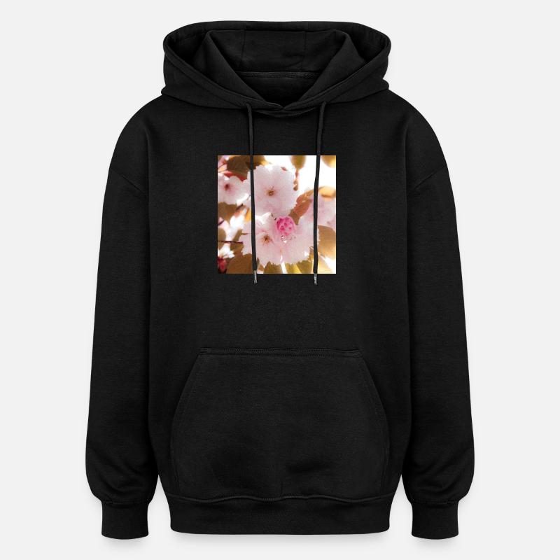 Rêve rose. - Sweat à capuche oversize unisexe - noir