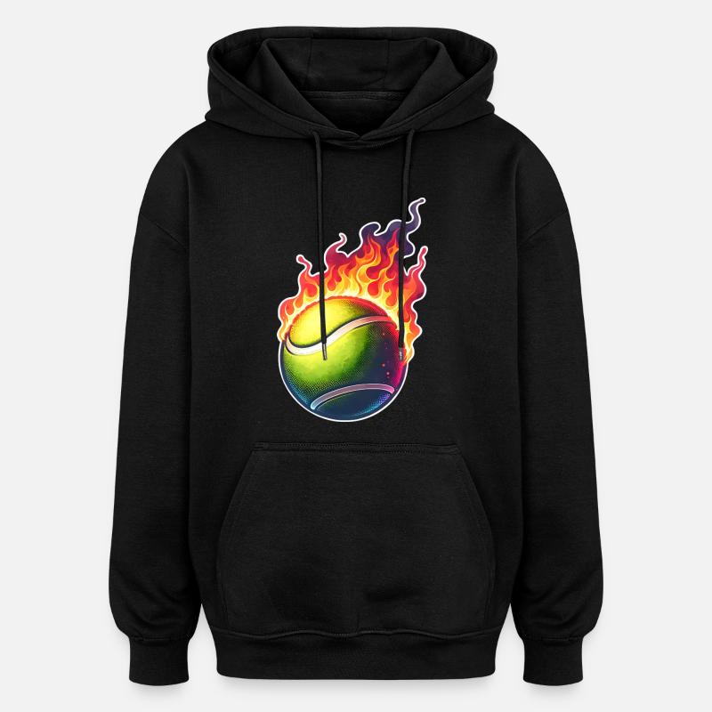Tennis - Oversized Unisex Hoodie - black