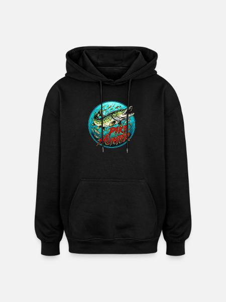 Pike Catch Design - Oversized Unisex Hoodie - black