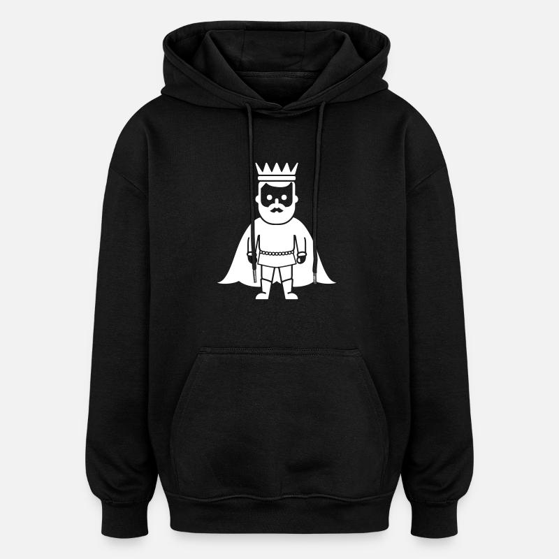 Roi Majesté - Sweat à capuche oversize unisexe - noir
