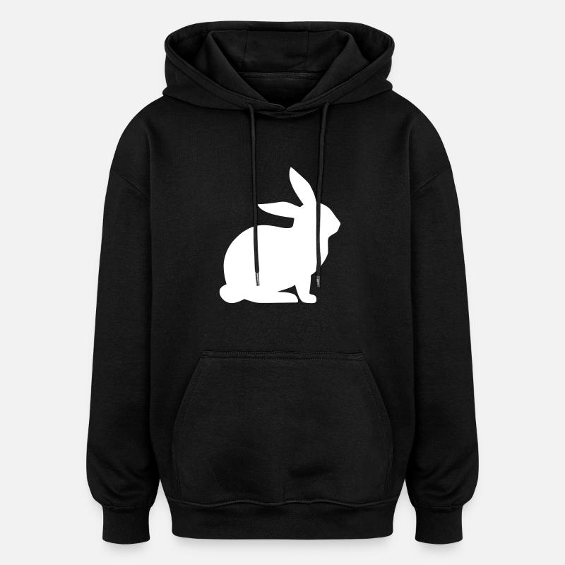 Rabbit - Oversized Unisex Hoodie - black
