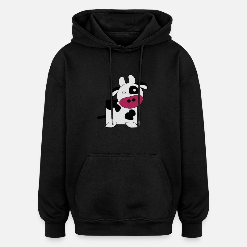 Kuh (groß) - Oversized Unisex Hoodie - Schwarz