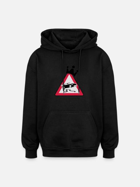 Drift King - Oversized Unisex Hoodie - black
