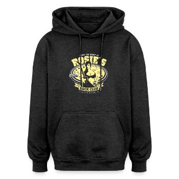 Rosies Rock Club - Oversized Unisex Hoodie - Anthrazit - Vorne - Noah (186cm)
