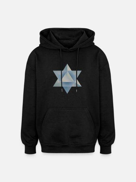 Merkaba - Oversized Unisex Hoodie - Schwarz