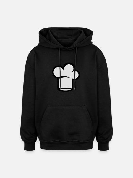 Chef hat - Oversized Unisex Hoodie - black
