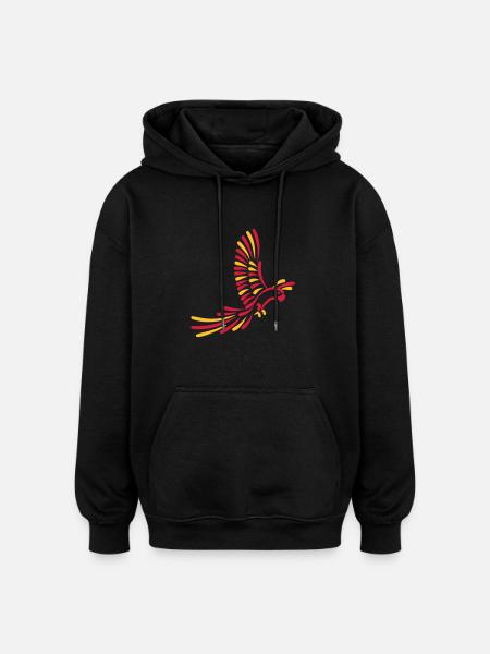 Papagei - Oversized Unisex Hoodie - Schwarz