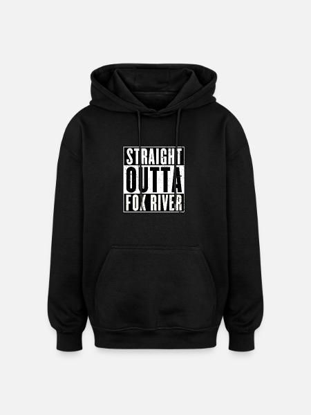Straight Outta Fox River - Prison Break T-shirt - Oversized Unisex Hoodie - black