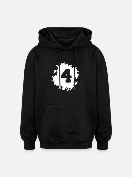 4 blobs - Oversized Unisex Hoodie - black