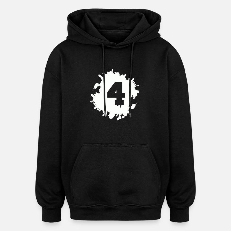 4 klecks - Oversized Unisex Hoodie - Schwarz