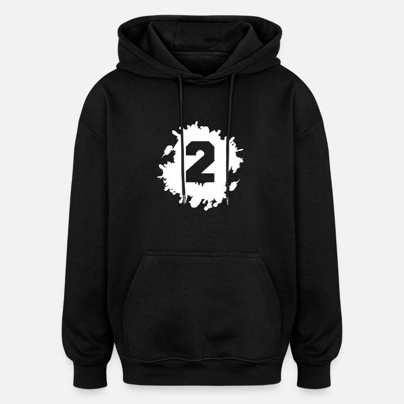 2 blobs - Oversized Unisex Hoodie - black